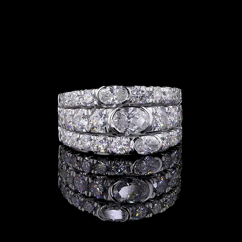 Trinity Oval Diamond Ring
