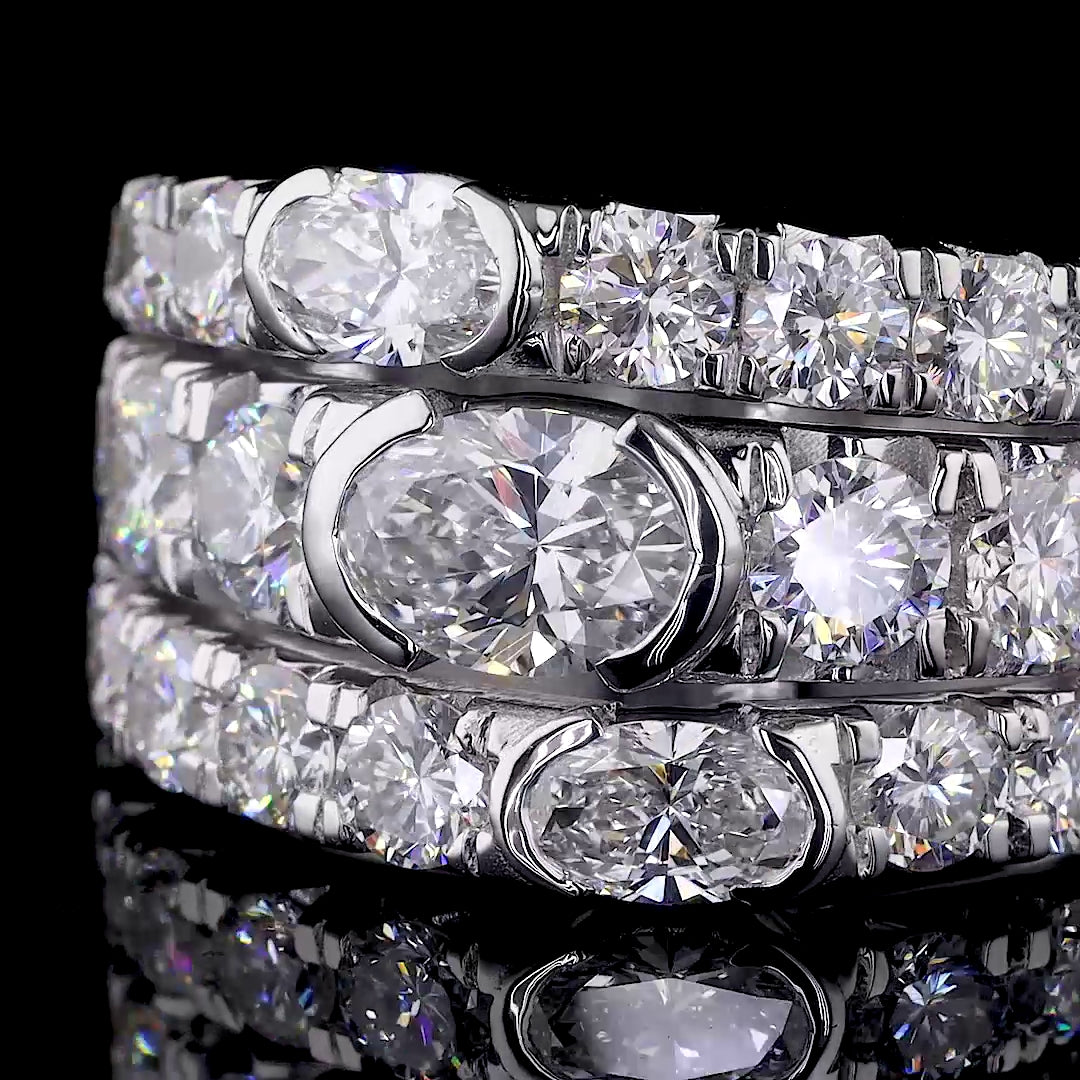 Trinity Oval Diamond Ring