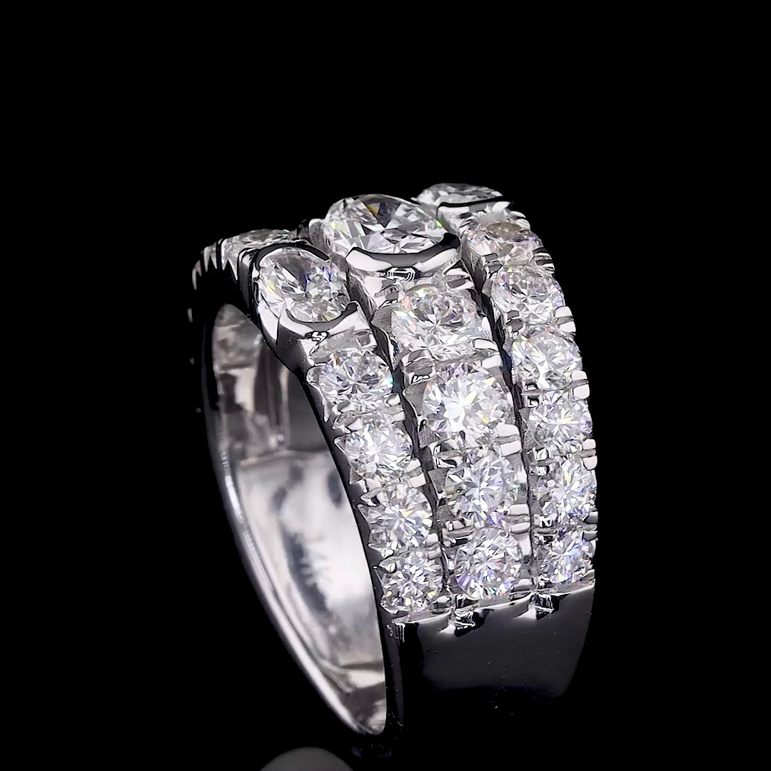 Trinity Oval Diamond Ring