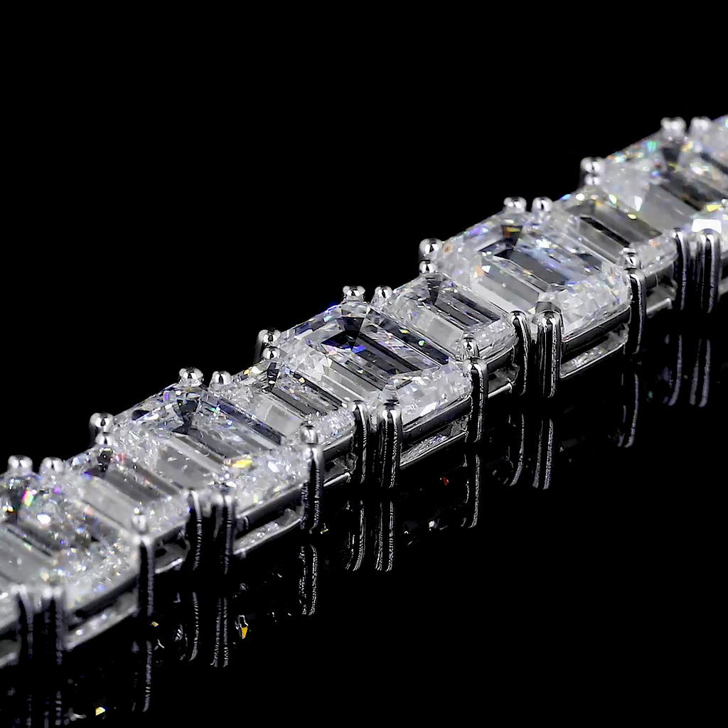 Emerald Cut Diamond Tennis Bracelet