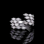 Multi-Row Marquise & Round Diamond Ring