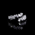 Mixed-Cut Diamond Open Wrap Ring