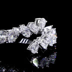 Mixed-Cut Diamond Open Wrap Ring