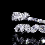 Mixed-Cut Diamond Open Wrap Ring