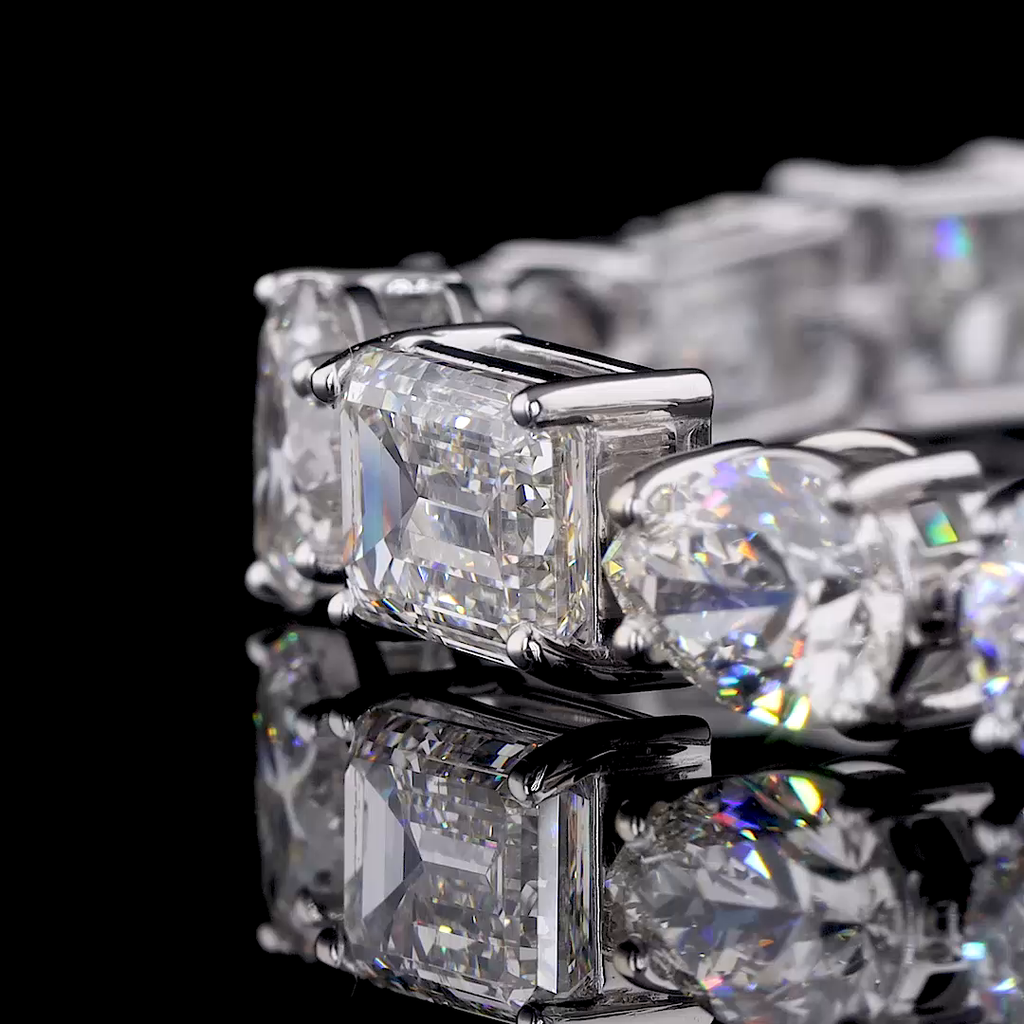 Multi-Shape Diamond Tennis Bracelet | 24.65 CT Lab Grown | 9 Diamond Shapes