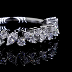 Mixed Shape Diamond Half-Eternity Band Ring