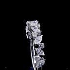 Mixed Shape Diamond Half-Eternity Band Ring