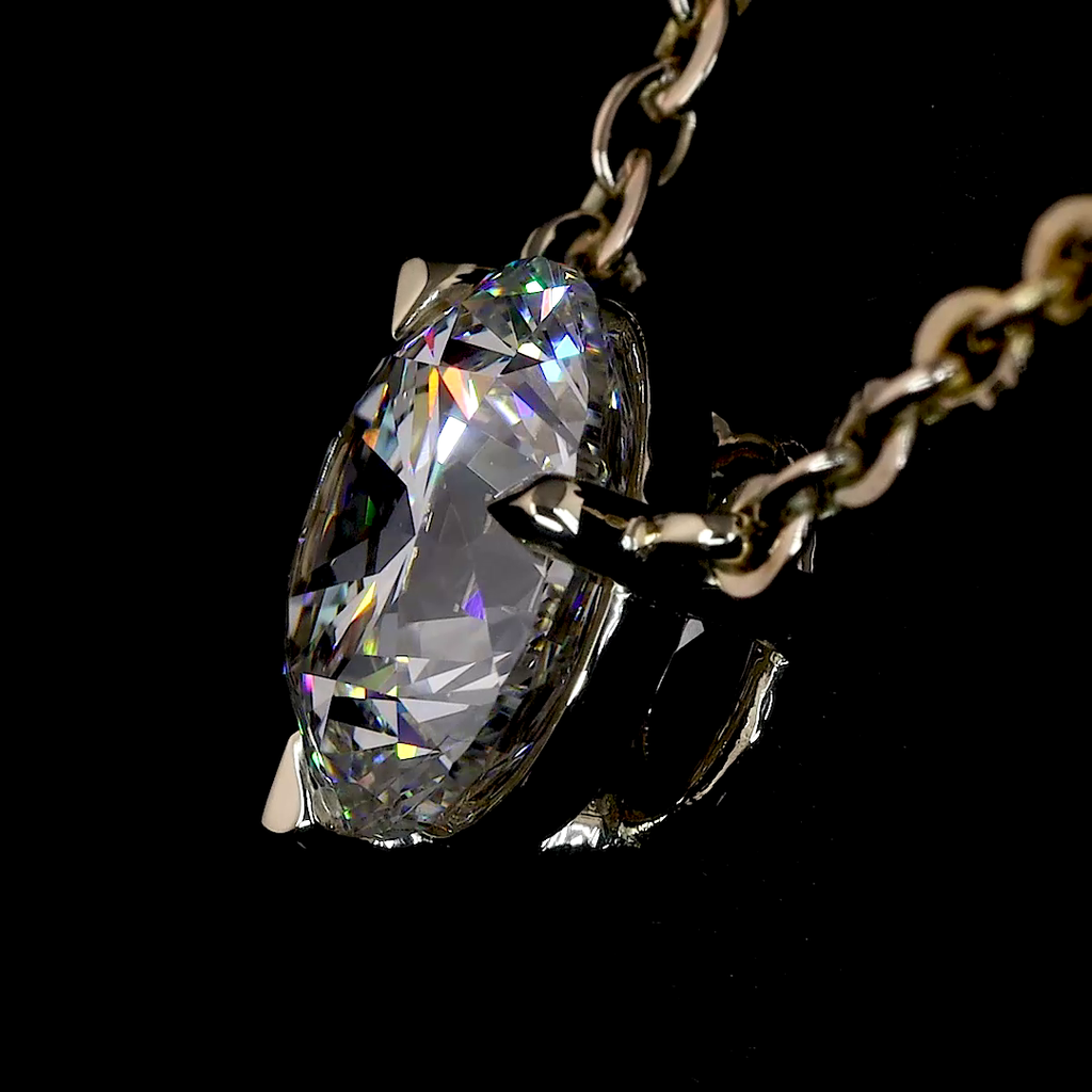 VCHR Eternal Solitaire Diamond Necklace - 2 CT