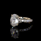 Oval Cut Diamond Halo Engagement Ring (3.0) CT