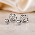 Illusion Cluster Diamond Stud Earrings