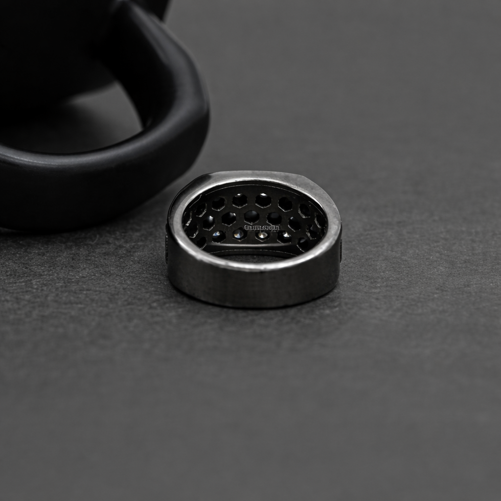 Black Gold Men's Lab Grown Diamond Ring