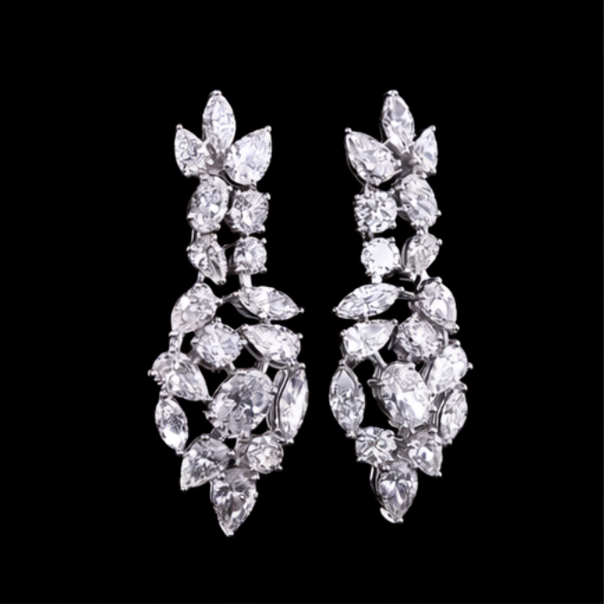Aveline Diamond Drop Earrings - 14993