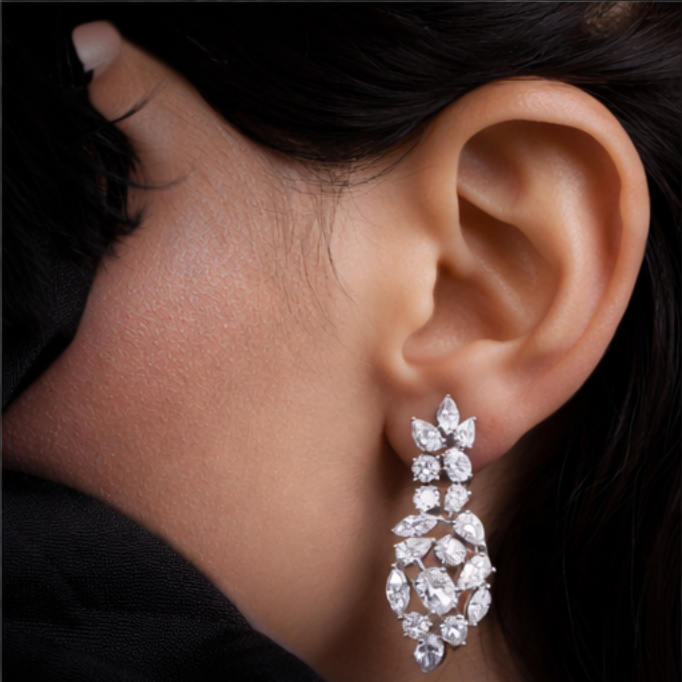 Aveline Diamond Drop Earrings - 14993