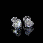 Heart Shape Diamond Stud Earrings 3 CT