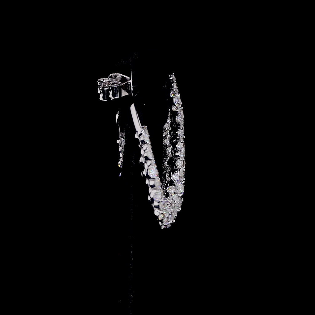 Diamond Hoop Earrings