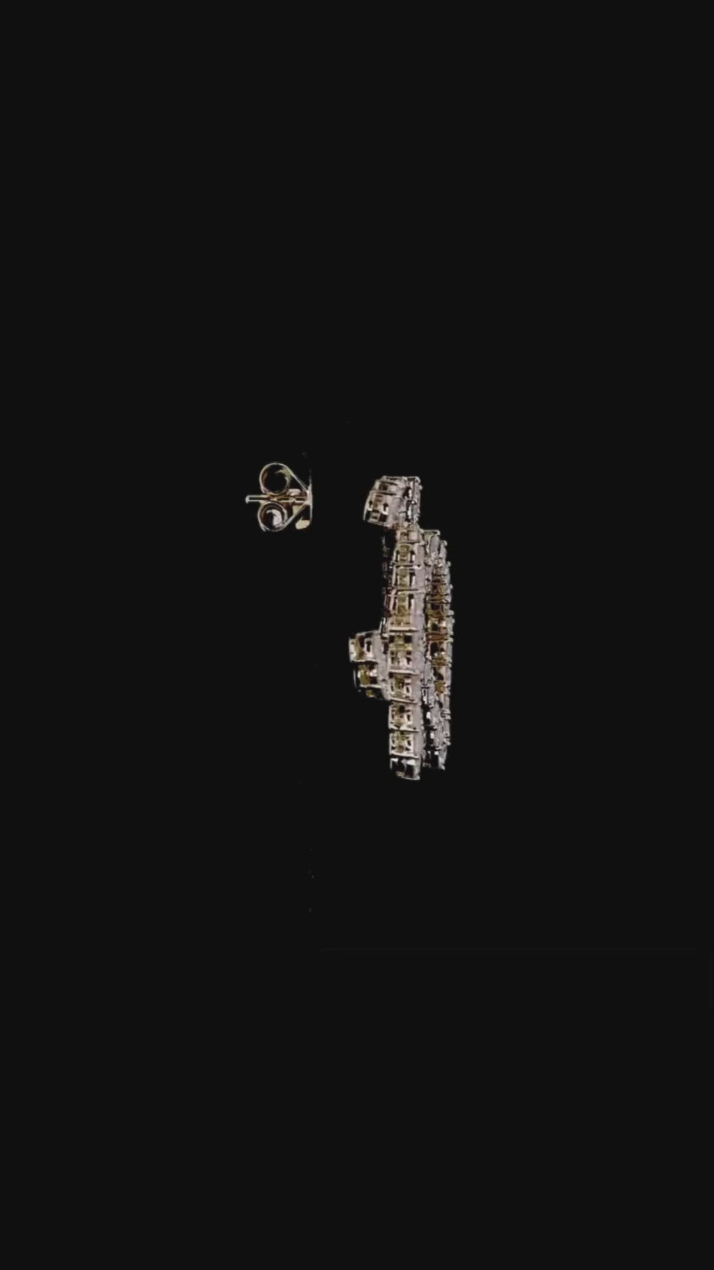 Spiral Geometric Diamond Stud Earrings