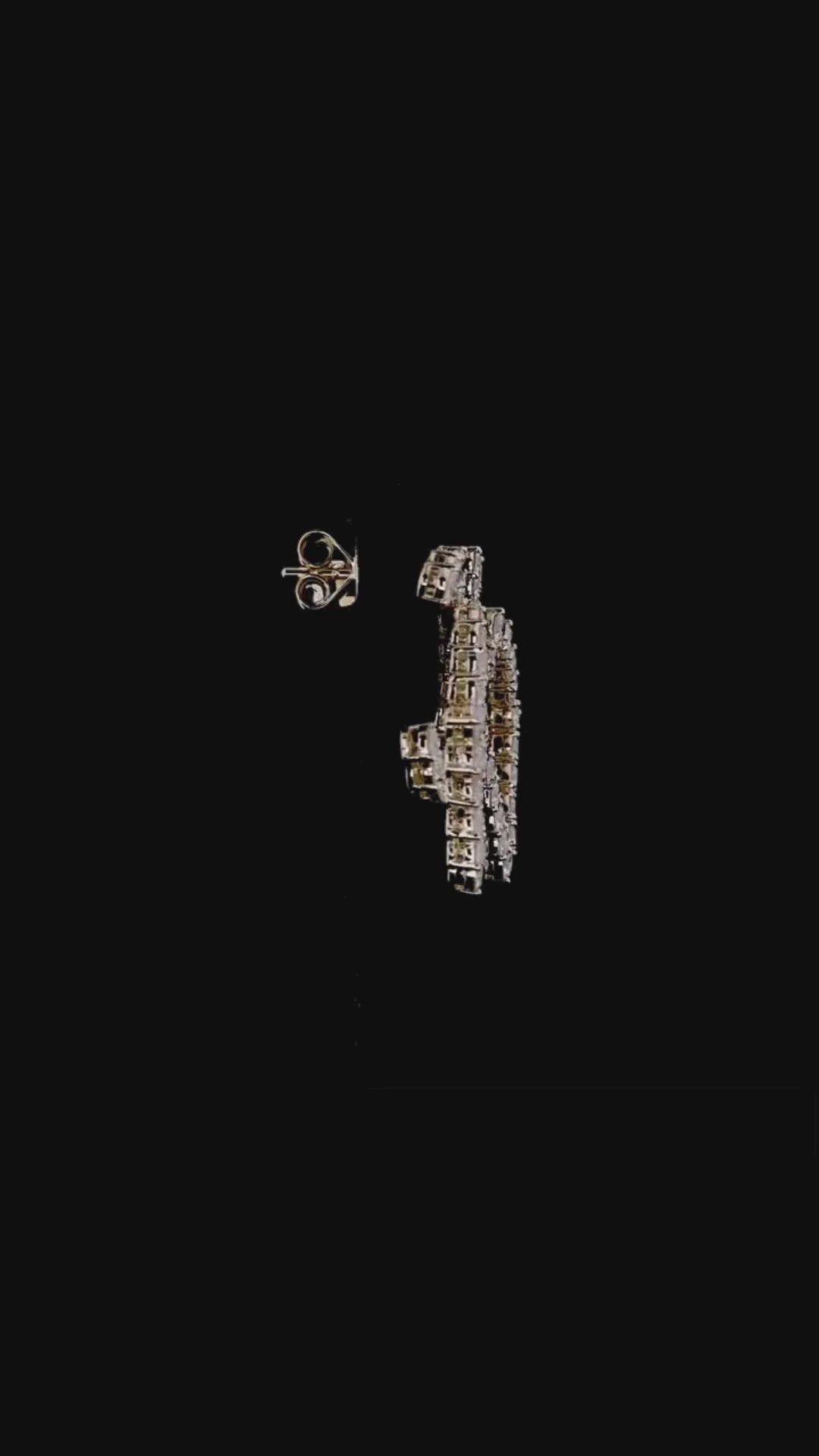Spiral Geometric Diamond Stud Earrings