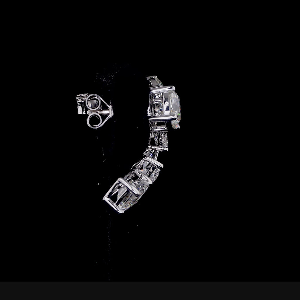 Multi-Shape Diamond Drop Earrings | 10.10 CT Lab Grown | Marquise, Emerald & Round