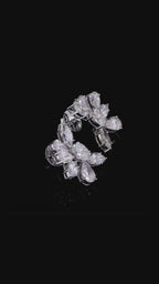 Floral Cluster Diamond Statement Earrings