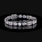 Multi-Shape Diamond Tennis Bracelet | 24.65 CT Lab Grown | 9 Diamond Shapes