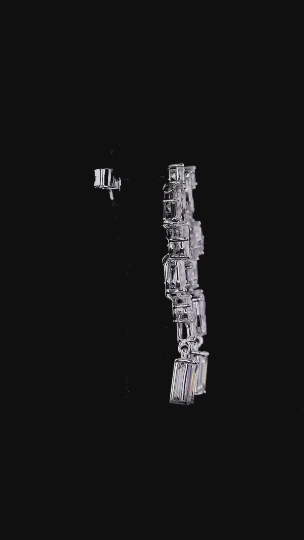 Multi-Shape Diamond Cluster Statement Earrings | 6.44 CT Lab Grown | 6 Diamond Shapes