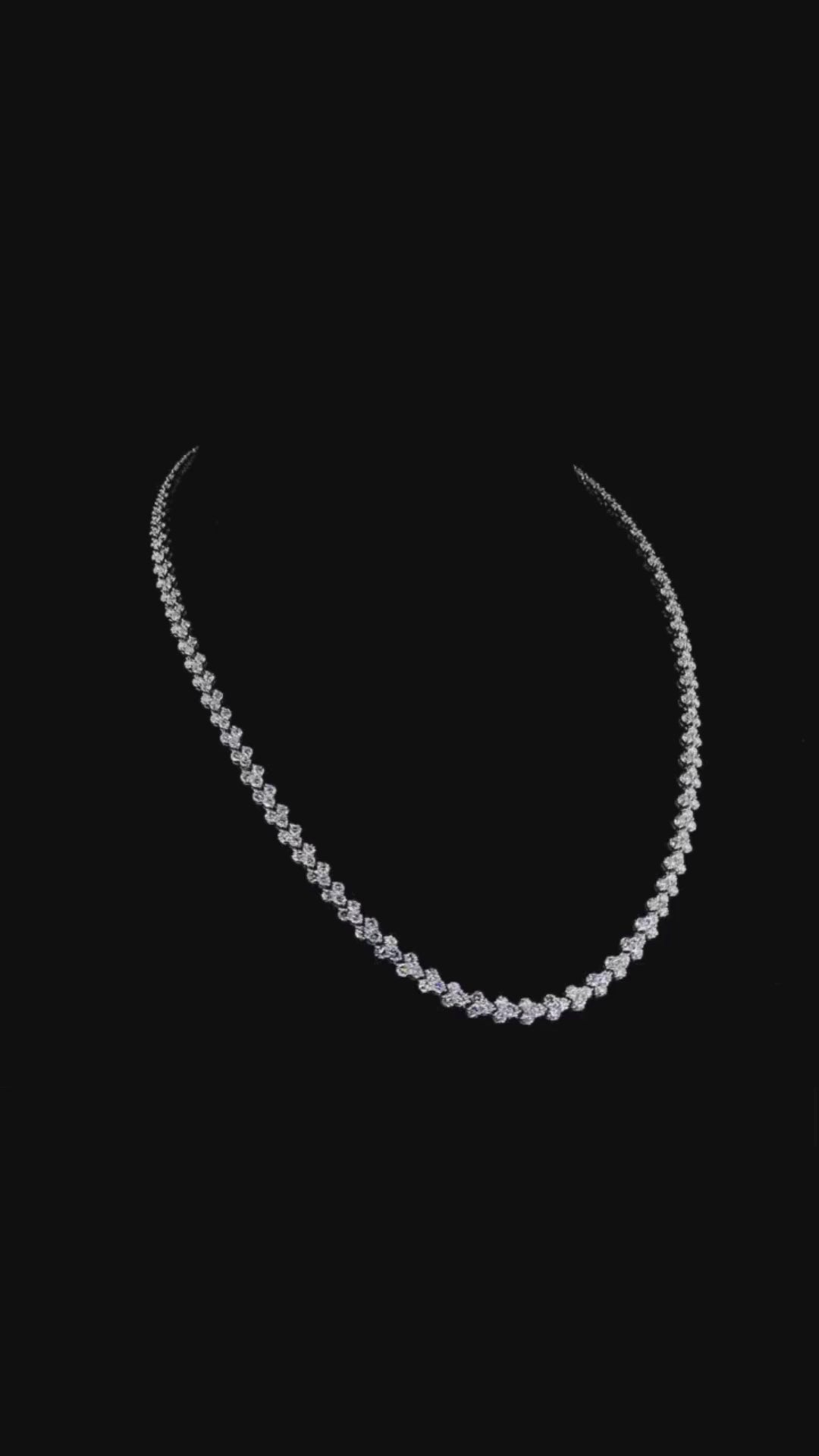 Classic Round Diamond Tennis Necklace