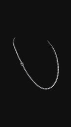 Round Brilliant Diamond Tennis Necklace