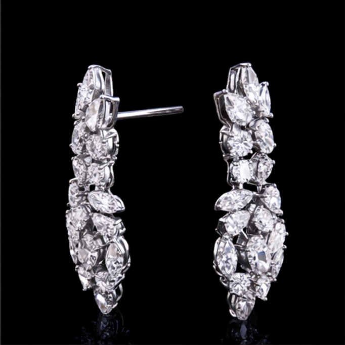 Aveline Diamond Drop Earrings - 14993